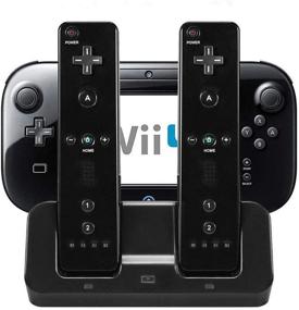 img 4 attached to eLUUGIE 3-in-1 Charger Dock Station for Wii U Gamepad - Charging Stand, Cradle, and Power Stand - Convenient Wii U Gamepad Charging Dock