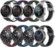 📦 премиум 8pack huadea силиконовые браслеты: замена для samsung galaxy watch 46mm, galaxy watch 3, gear s3 frontier/classic - совместимы с умными часами garmin vivoactive 4 логотип