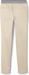 img 1 attached to 👖 Comfortable French Toast Girls' Stretch Contrast Elastic Waist Pull-on Pant: Stylish and Easy to Wear