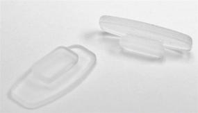 img 4 attached to Sports Vision Optical Premium Grade Soft Silicone Rectangle Shaped Slide/Push-in Nose Pads - 11mm - (3 Pairs White - 10.4mm x 6mm)