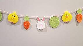 img 2 attached to 🐣 Easter Egg Chick and Bunny Felt Banner Garland with Decorative Accents