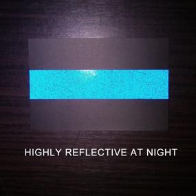 img 3 attached to 🚔 Reflective Thin Blue Line 3 Pack Bumper Decal Stickers - 4" x 2.6", Compatible with Cars & Trucks, Honoring Police Law Enforcement - Vinyl Window Laptop Tape