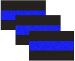 img 4 attached to 🚔 Reflective Thin Blue Line 3 Pack Bumper Decal Stickers - 4" x 2.6", Compatible with Cars & Trucks, Honoring Police Law Enforcement - Vinyl Window Laptop Tape