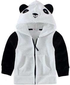 img 4 attached to Adorable Mud Kingdom Little Boy Fleece Jacket with Hood - Stay Warm in Style