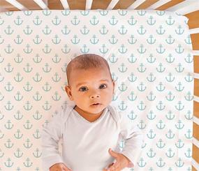img 3 attached to Peanutshell Nautical Baby Crib Bedding Set - Gender-Neutral 3-Piece Nursery Kit with Quilt, Sheet, and Skirt