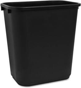 img 4 attached to 🗑️ Sparco Rectangular 7 Gallon Black Wastebasket - SPR02160