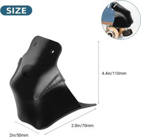 img 2 attached to 🛡️ Tanzfrosch Genuine Cowhide Roller Skate Toe Guards - 100% Protector Caps for Quad Roller Skates with Bonus Pair of Double Row Skating Shoelaces