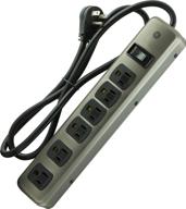 💡 ge ultrapro 6-outlet surge protector in elegant brushed nickel - model 34767 logo