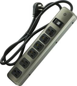 img 4 attached to 💡 GE UltraPro 6-Outlet Surge Protector in Elegant Brushed Nickel - Model 34767