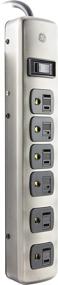 img 2 attached to 💡 GE UltraPro 6-Outlet Surge Protector in Elegant Brushed Nickel - Model 34767