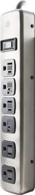 img 3 attached to 💡 GE UltraPro 6-Outlet Surge Protector in Elegant Brushed Nickel - Model 34767