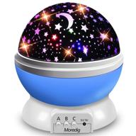 🌌 moredig kids night light projector - 360 degree rotating light projector with 8 color light change for kid baby - blue night light логотип