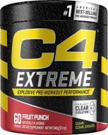 🍹 c4 extreme pre workout powder fruit punch - high-energy supplement for men & women with 200mg caffeine, beta alanine, and creatine - 60 servings logo