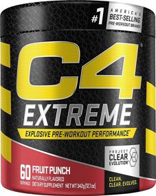 img 4 attached to 🍹 C4 Extreme Pre Workout Powder Fruit Punch - High-Energy Supplement for Men & Women with 200mg Caffeine, Beta Alanine, and Creatine - 60 Servings