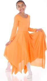 img 2 attached to 🎉 Danzcue Girls Long Sleeve Dance Dress - Celebrating the Spirit