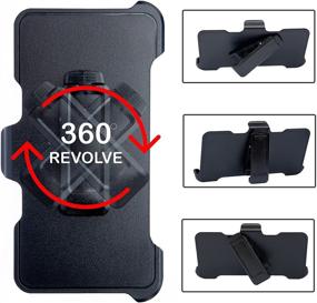 img 2 attached to 📱 2-Pack AlphaCell Holster Belt Clip Replacements for Apple iPhone XR (ONLY) – Compatible with OtterBox Defender Series Case