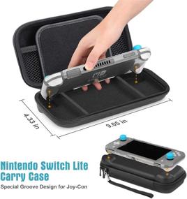 img 3 attached to 🎮 Ultimate Nintendo Switch Lite Accessories Kit with Carrying Case, Tempered Glass Screen Protector, Games Card, and More!