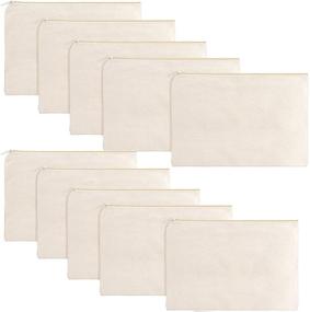 img 4 attached to 🎁 10 Pack Large Blank Canvas Bag Set - Ideal for DIY Crafts, Bridesmaid Gifts, and More!