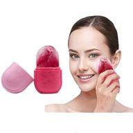 🌸 ice roller for face and eye: a skin care kit to brighten skin, enhance natural glow, remove fine lines, shrink pores, reduce acne, and lubricate skin (pink) logo