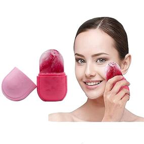 img 4 attached to 🌸 Ice Roller for Face and Eye: A Skin Care Kit to Brighten Skin, Enhance Natural Glow, Remove Fine Lines, Shrink Pores, Reduce Acne, and Lubricate Skin (Pink)