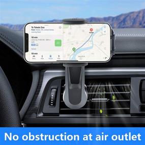 img 2 attached to 📱 New 2021 Air Vent Car Phone Mount Holder - Unobstructed Vent Stand for Hands-Free Smartphone Stability - Compatible with iPhone XR/XS Max/8/7 Plus/6s, Samsung S10+/Note 9/S8 Plus/S7 Edge