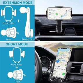 img 3 attached to 📱 New 2021 Air Vent Car Phone Mount Holder - Unobstructed Vent Stand for Hands-Free Smartphone Stability - Compatible with iPhone XR/XS Max/8/7 Plus/6s, Samsung S10+/Note 9/S8 Plus/S7 Edge