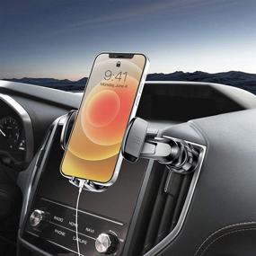 img 1 attached to 📱 New 2021 Air Vent Car Phone Mount Holder - Unobstructed Vent Stand for Hands-Free Smartphone Stability - Compatible with iPhone XR/XS Max/8/7 Plus/6s, Samsung S10+/Note 9/S8 Plus/S7 Edge