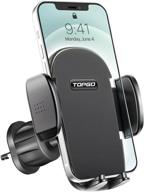 📱 new 2021 air vent car phone mount holder - unobstructed vent stand for hands-free smartphone stability - compatible with iphone xr/xs max/8/7 plus/6s, samsung s10+/note 9/s8 plus/s7 edge logo