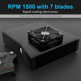 img 1 attached to 🔌 ELUTENG 120mm USB Powered Fan with 3-Speeds, 1500PRM, Portable Cooling for Gaming PC, Tablet, TV Receiver, Router, DVR, PlayStation, Xbox, Computer and More