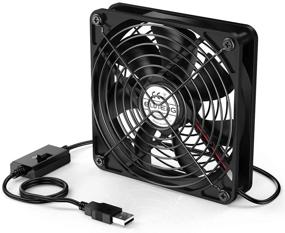 img 4 attached to 🔌 ELUTENG 120mm USB Powered Fan with 3-Speeds, 1500PRM, Portable Cooling for Gaming PC, Tablet, TV Receiver, Router, DVR, PlayStation, Xbox, Computer and More
