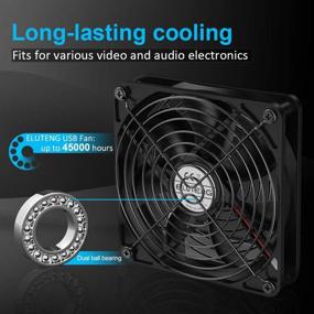 img 3 attached to 🔌 ELUTENG 120mm USB Powered Fan with 3-Speeds, 1500PRM, Portable Cooling for Gaming PC, Tablet, TV Receiver, Router, DVR, PlayStation, Xbox, Computer and More