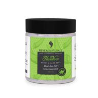 organic aloe vera & honey face scrub: dead sea salt, vitamin e infused | unscented cleanser, moisturizer & blackhead remover logo