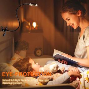 img 3 attached to 🔦 Versatile Clip-On Light: 48 LED USB Desk Lamp with 3 Color Modes & 10 Brightness Levels, Eye Protection Book Clamp Light - Flexible Gooseneck Clamp Lamp for Desk Headboard and Video Conference