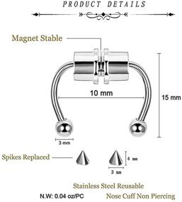 img 1 attached to Cocamiky Magnetic Horseshoe Stainless Piercing