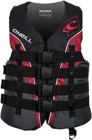 img 4 attached to 🧡 Огнестойкая спасательная жилетка O'Neill Superlite USCG X-Large, черная/графитовая/красная/белая