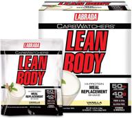 🥤 lean body carb watchers, vanilla meal replacement shake - 40g protein, 8g healthy fats & fiber, 22 vitamins and minerals - no artificial colors, gluten free (20 mrp/mrs packets) logo