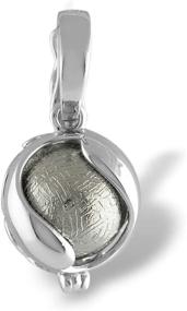 img 4 attached to 🌟 Spectacular Starborn Sterling Silver Muonionalusta Meteorite Sphere Pendant - A Celestial Masterpiece!