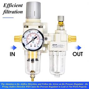 img 1 attached to 🔧 Pneumatic Pressure Regulator AC2010 (0-150PSI) with Filter Lubricator - Optimal Performance and Air Quality Control