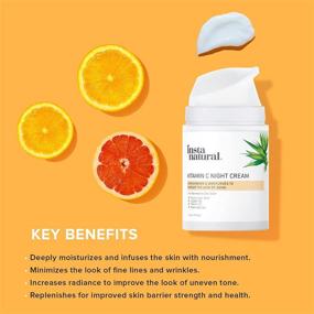 img 3 attached to 💡 InstaNatural Brightening Face Moisturizer - Vitamin C Anti Aging Night Cream & Facial Moisturizer with Vitamin E, Hyaluronic Acid & Niacinamide - Collagen Lotion Anti Wrinkle Facial Cream 1.7 oz
