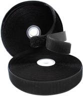 🧵 1-inch ykk black sew on hook and loop fastening tape - 10 yards/roll - style group logo