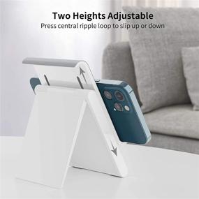 img 2 attached to SAIJI's Adjustable Tablet Stand Holder: Compatible with iPad, Nintendo, iPhone, Samsung & Kindle - Gray