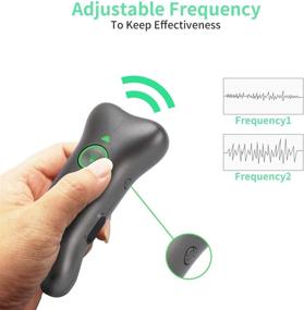 img 2 attached to Rechargeable 3-in-1 Ultrasonic Dog Bark Control Device with Dog Whistle & Clicker - Multi-Frequency Training Tools, Pet Corrector & Silencer to Stop Barking