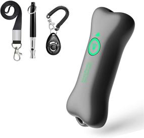 img 4 attached to Rechargeable 3-in-1 Ultrasonic Dog Bark Control Device with Dog Whistle & Clicker - Multi-Frequency Training Tools, Pet Corrector & Silencer to Stop Barking