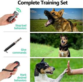 img 3 attached to Rechargeable 3-in-1 Ultrasonic Dog Bark Control Device with Dog Whistle & Clicker - Multi-Frequency Training Tools, Pet Corrector & Silencer to Stop Barking