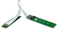 sintech m.2 nvme extender - ngff m key pcie ssd extension card with anti-electromagnetic foiled cable, 20cms silver cable logo