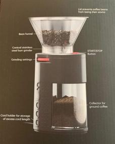 img 2 attached to ☕ Bodum 11750-01US Bistro Burr Coffee Grinder: Powerful and Sleek Black Design