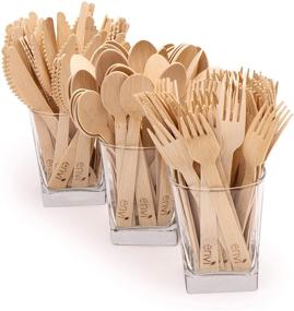 img 1 attached to 🌱 Sustainable and Compostable Envi Bamboo Cutlery Set - 75 Pieces (Fork, Spoon, Knife) - Convenient and Eco-Friendly