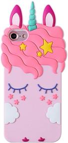 img 2 attached to Joyleop Pink Unicorn Case for iPod Touch 6 5 Generation - Cute 3D Cartoon Animal Cover - Kids Girls Soft Silicone Gel Rubber Kawaii Fun Cool Unique Character Skin Protector Cases - Compatible with iPod Touch 5th 6th Gen