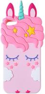 joyleop pink unicorn case for ipod touch 6 5 generation - cute 3d cartoon animal cover - kids girls soft silicone gel rubber kawaii fun cool unique character skin protector cases - compatible with ipod touch 5th 6th gen logo