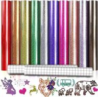 🌈 ivyshion glitter permanent holographic vinyl sheets - sparkling rainbow designs (10pk, 12 x 10 inch) logo